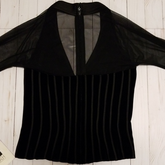 Vintage Tadashi Mesh Eveningwear Halter Blouse - Picture 5 of 7